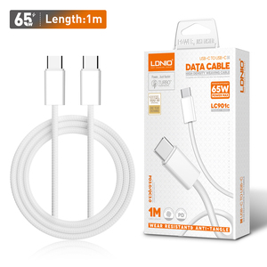 LDNIO Wholesale OEM 1m 65W Type-C To Type-C Cable Support PD And QC