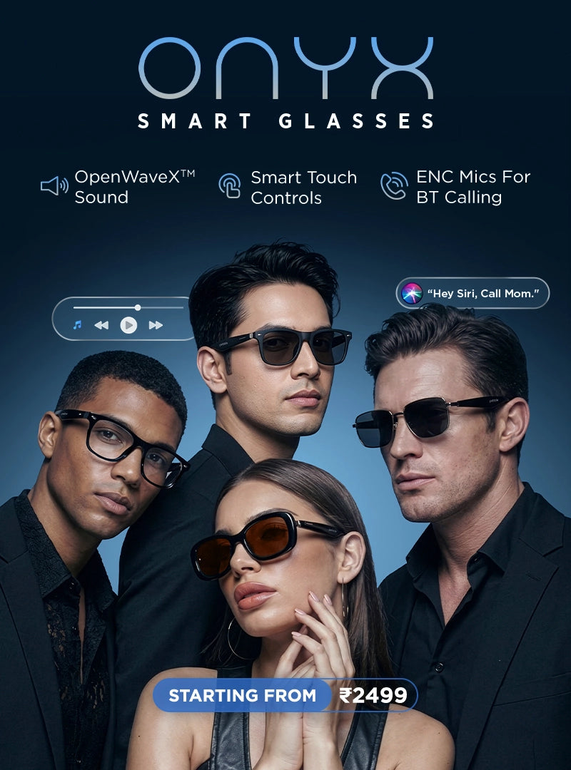 Pebble Onyx smart audio glasses mobile banner