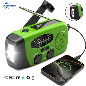 Emergency Solar Mobile Charger Power Bank Hand Crank Radio Flashlight