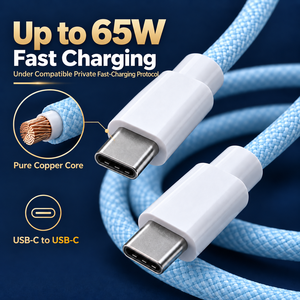 Type-C to Type-C PD Fast Charging Cable Nylon TPE