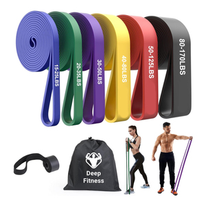 Custom Logo Exercise Heavy Resistance Bands Rubber Set