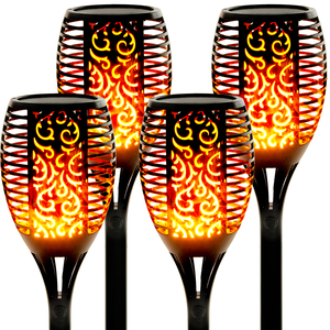 Flame Design Led Solar Garden Lights Torch Light With Phone Charger