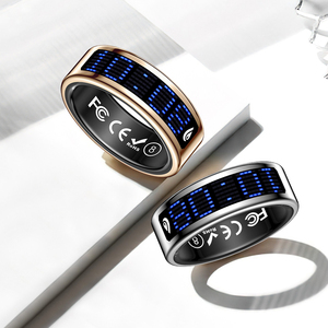 Smart Ring With Display IP68 Heart Rate Blood Oxygen Counter